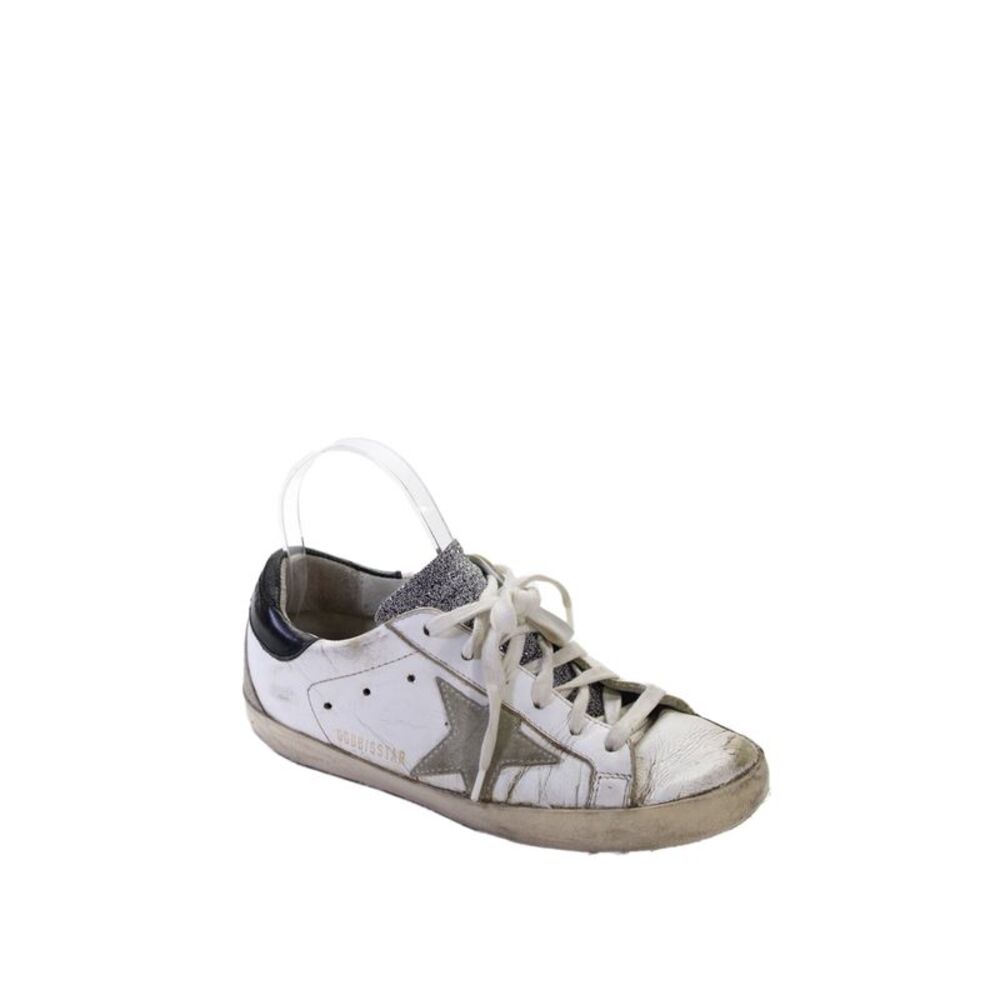 Golden Goose Deluxe Brand Womens Leather Superstar Sneakers White Size 35 5